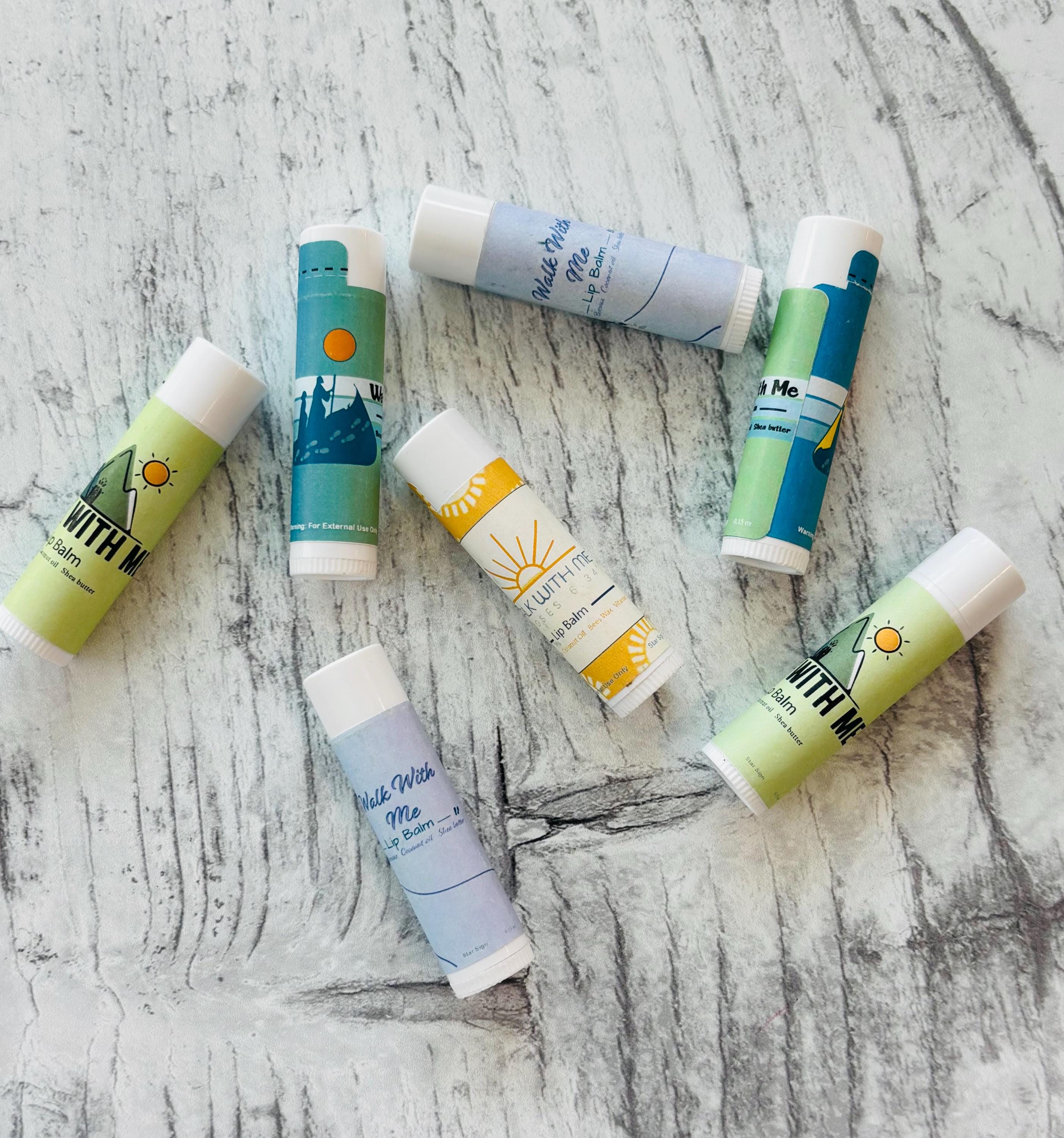 Set of 10 Walk With Me - All-Natural Lip Balm LDS Youth Theme Gift Girls Camp Favor Youth Trek 2026 Youth Theme Moses 6:34