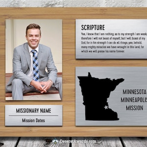 LDS Missionary Plaque | Custom Design | Personalized Plaque | Missionaries | Elder and Sister | LDS Mission | Ward Plaques | Mormon Church