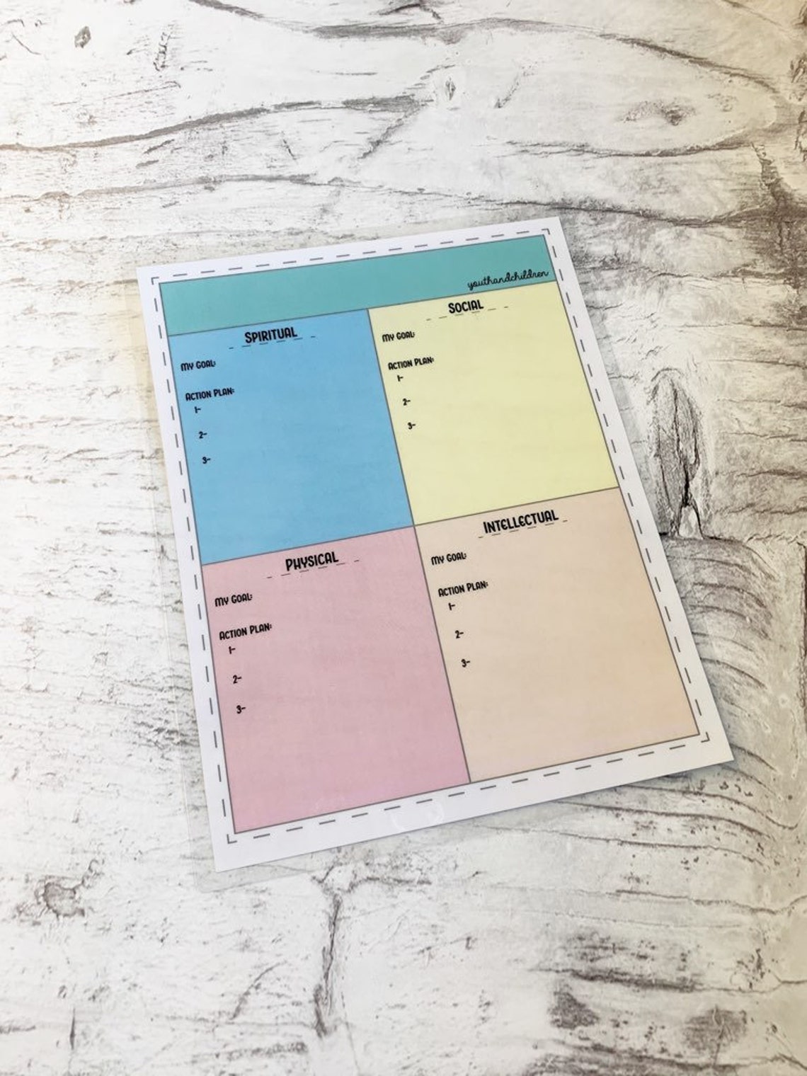 LDS Children and Youth Goal Planner Dry Erase Come Follow Me Tracker 8 ...