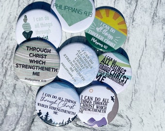 Set of 75 2023 Mutual Theme 1.5 In. Pin Back Buttons LDS Youth Theme I Can Do All Thing Through Christ Philippians 4:13