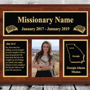 LDS Missionary Plaque | Custom Design | Personalized Plaque | Missionaries | Elder and Sister | LDS Mission | Ward Plaques | Mormon Church