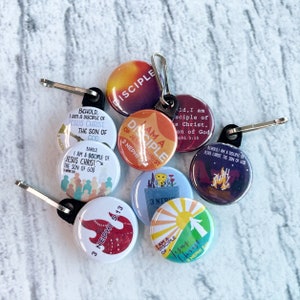 Set of 25 of the 2024 Mutual Theme 1 In. Button Zipper Pull LDS Youth Theme I Am A Disciple Of Jesus Christ 3 Nephi 5:13