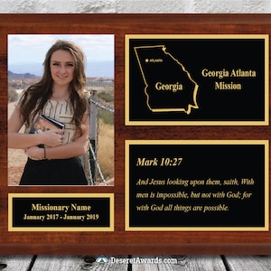 LDS Missionary Plaque | Custom Design | Personalized Plaque | Missionaries | Elder and Sister | LDS Mission | Ward Plaques | Mormon Church