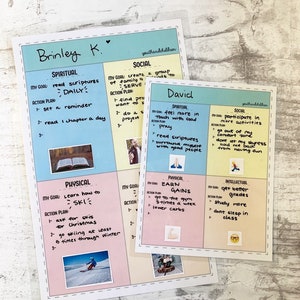 LDS Children and Youth Goal Planner Dry Erase Come Follow Me Tracker 8 ...