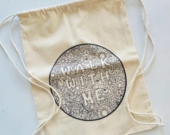 2026 LDS Youth Theme | Girls Camp Activity | Canvas Drawstring Bag | Walk With Me Craft | Coloring | Walk With Me Moses 6:34