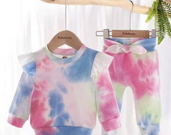 tie dye outfits for baby girl