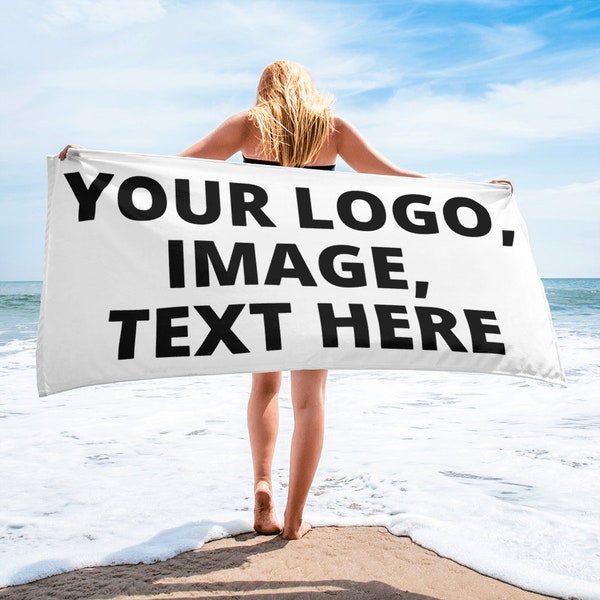 Beach towel, add your logo, image or text on this towel.
