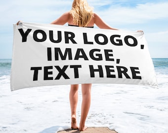 Beach towel, add your logo, image or text on this towel.