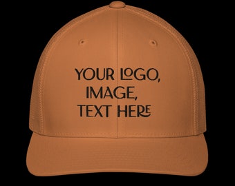 Caramel Closed-Back Trucker hat, add your logo, image or text on this hat.