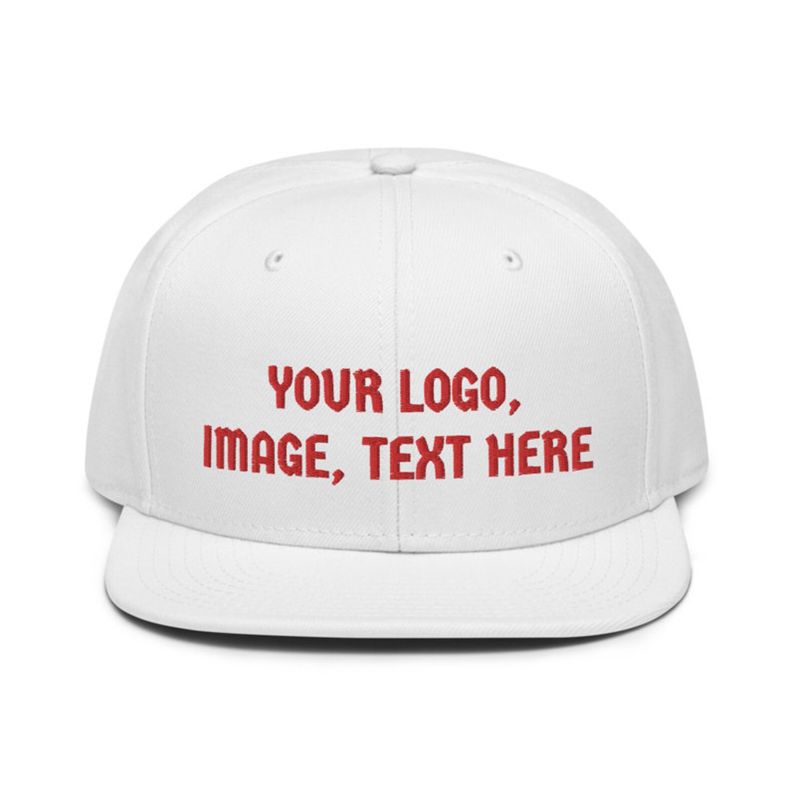 White Snapback Hat Add Your Logo Image or Text on This Hat. - Etsy UK