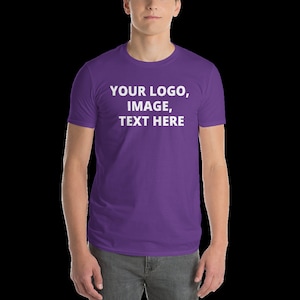 Purple men t shirt, add your logo, image or text on this shirt.