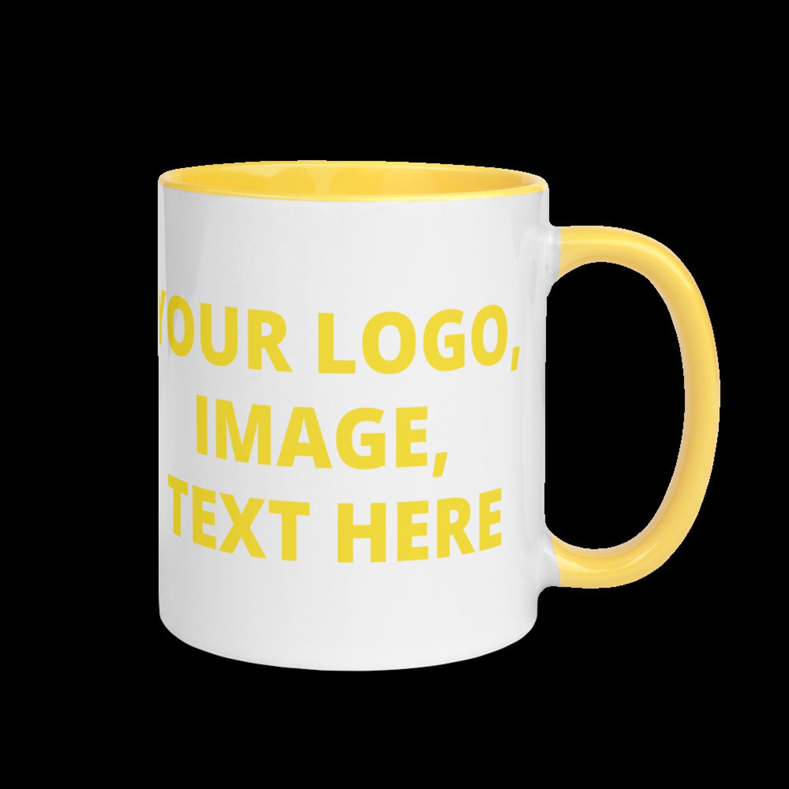 Yellow Mug Add Your Logo Image or Text on This Mug. Etsy