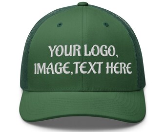 Green Trucker hat, add your logo, image or text on this hat.