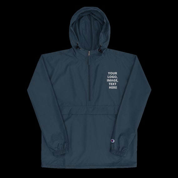 champion windbreaker navy