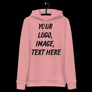 Pink Unisex hoodie, add your logo, image or text on this hoodie. image 2