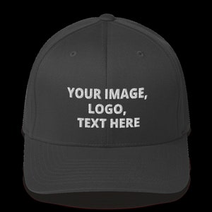 Dark Grey Flexfit Dad Hat: Custom Logo, Image or Text