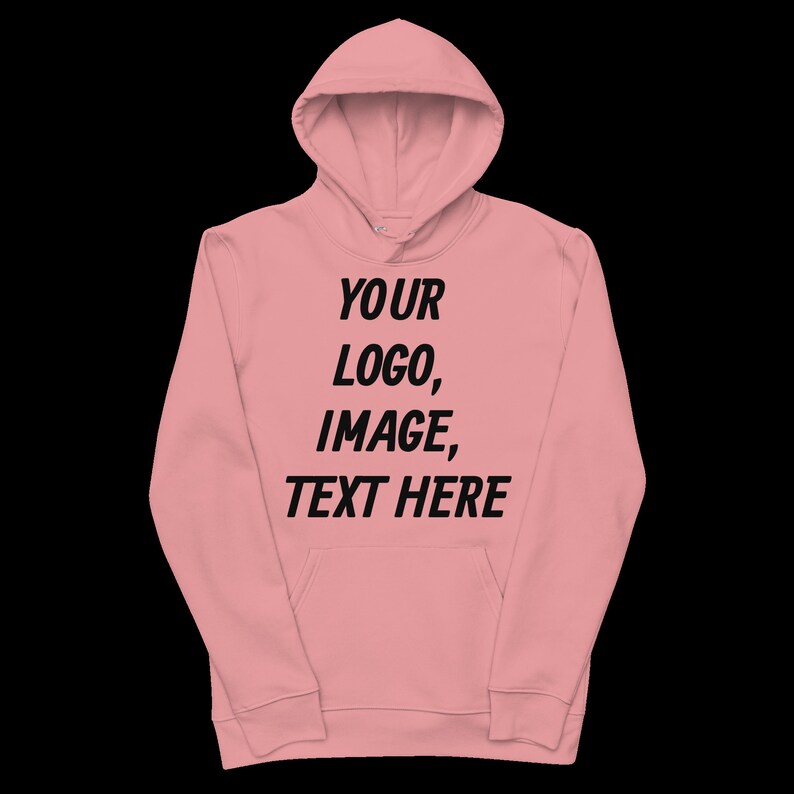 Pink Unisex hoodie, add your logo, image or text on this hoodie. image 1