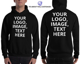 Black men hoodie, add your logo, image or text on this hoodie.