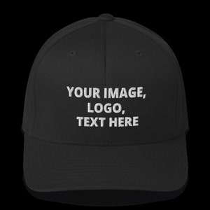Custom Black Flexfit Dad Hat: Add Your Logo or Text