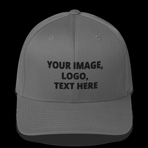 Grey Flexfit Dad Hat: Custom Logo, Image or Text