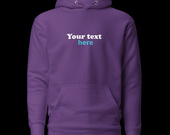 Purple Unisex hoodie, add your logo, image or text on this hoodie.
