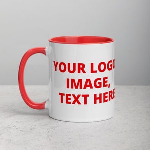 Red Mug, add your logo, image or text on this mug.