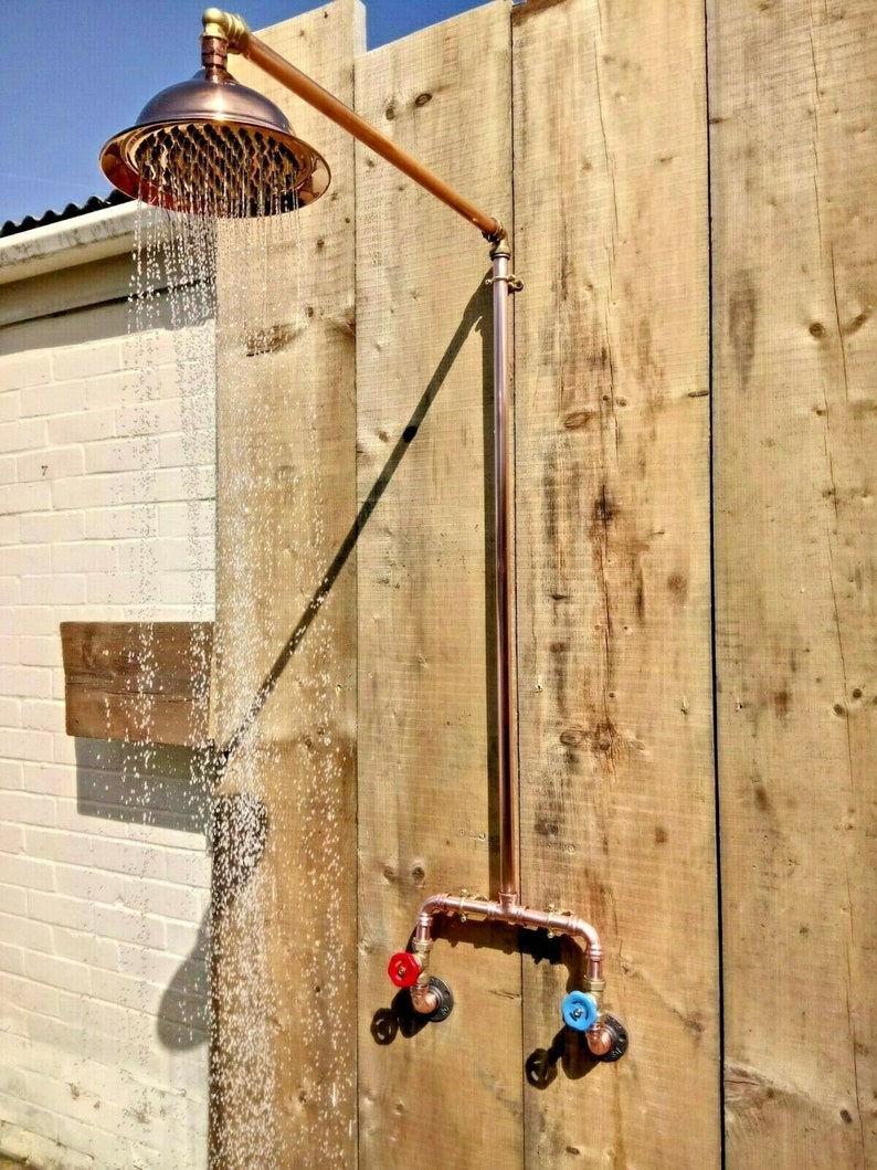 Copper Pipe Rainfall Shower Rustic / Vintage / Industrial Etsy