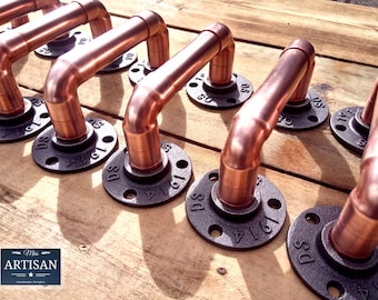 Copper Pipe Handles - Grab Bars - Rustic - Industrial - Vintage