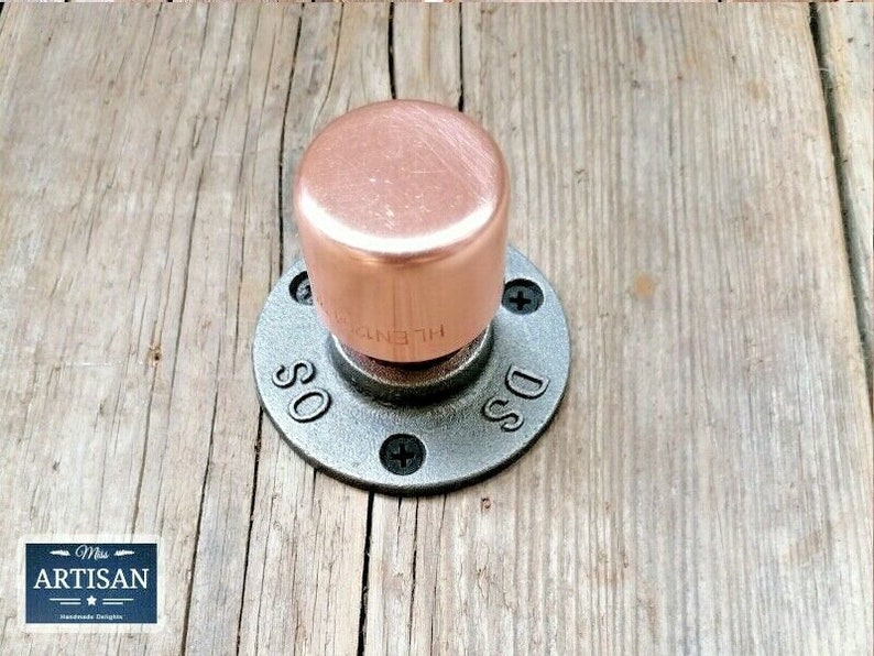 35mm Copper Pipe Knob Handles Door / Cupboard Knobs Rustic Etsy
