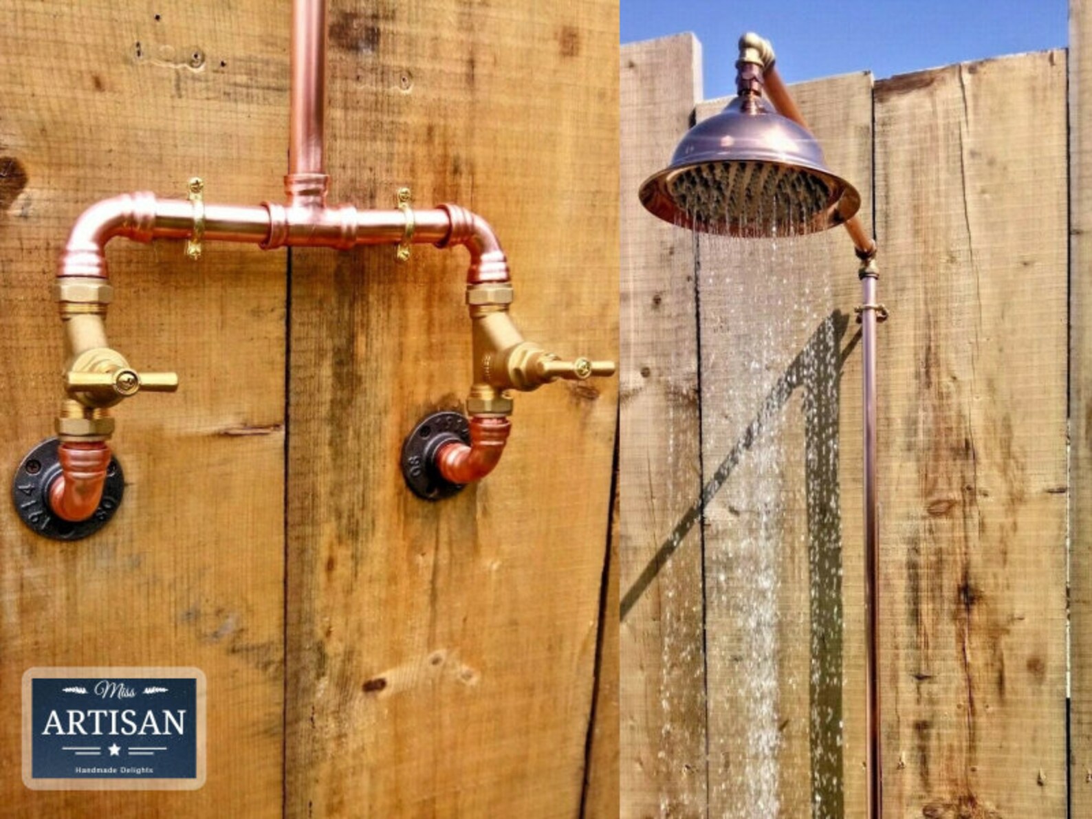 Copper Pipe Rainfall Shower Rustic / Vintage / Industrial Etsy