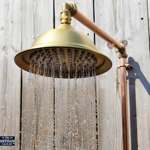Pommes de douche cloche en laiton de 20 cm (8 po.) - Usage intérieur/extérieur