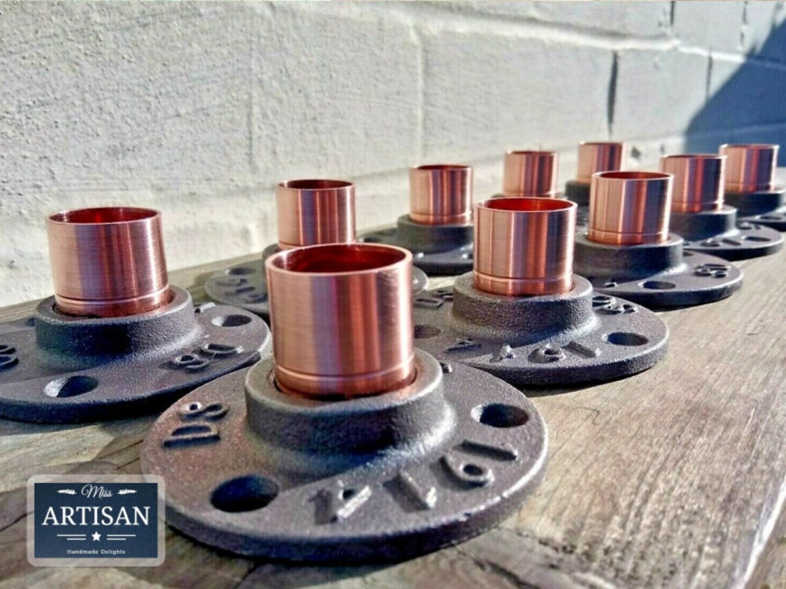 22mm Copper Cast Iron Floor / Wall Flange Pipe Mount Fits 22mm Etsy