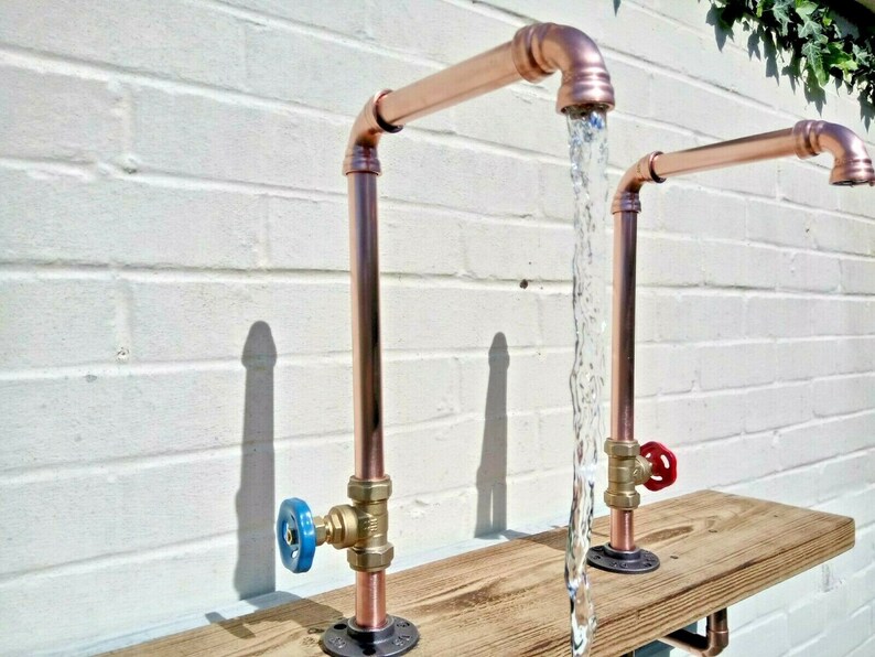 Pair Of Copper Pipe Swivel Taps Rustic / Vintage / Etsy