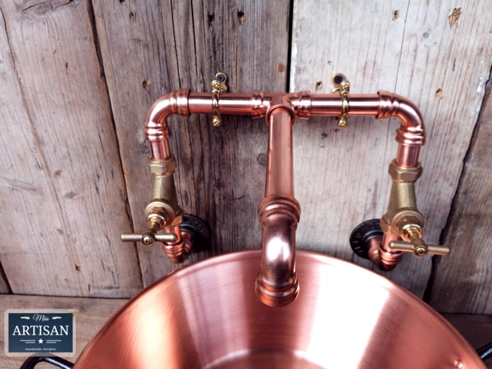 Wall Mounted Copper Pipe Mixer Swivel Taps Kitchen / Etsy