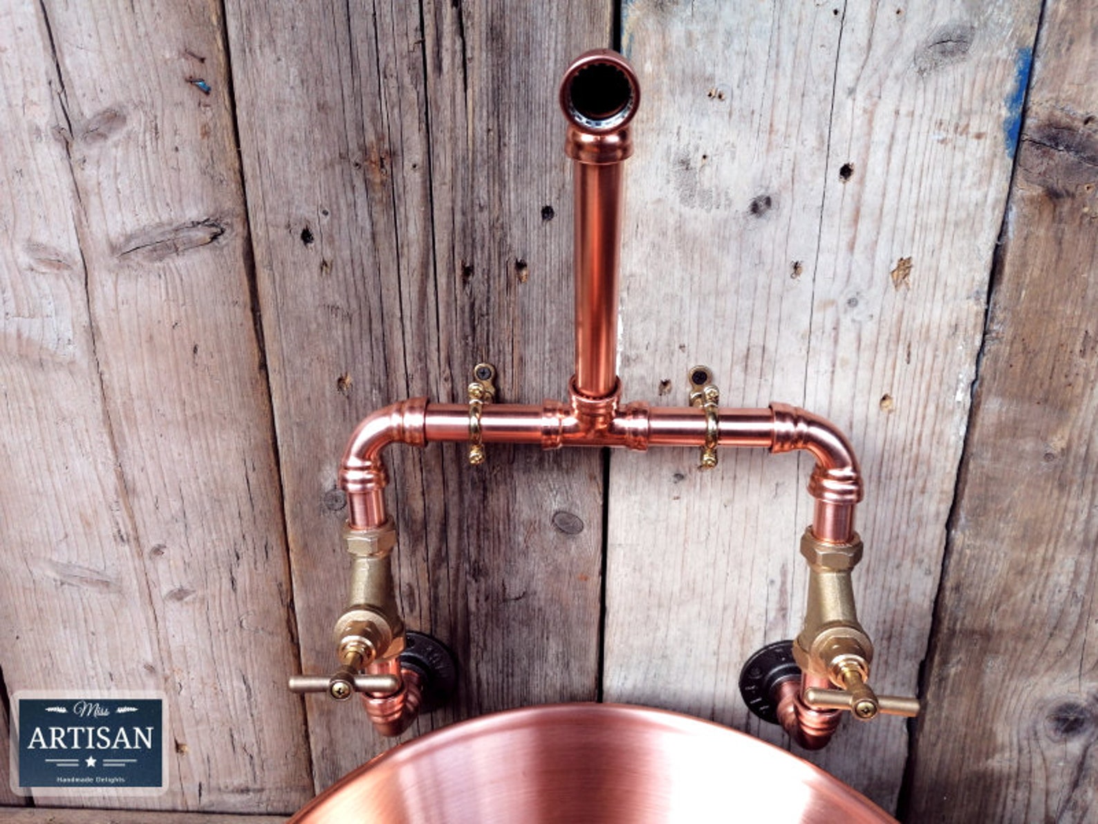 Wall Mounted Copper Pipe Mixer Swivel Taps Kitchen / Etsy