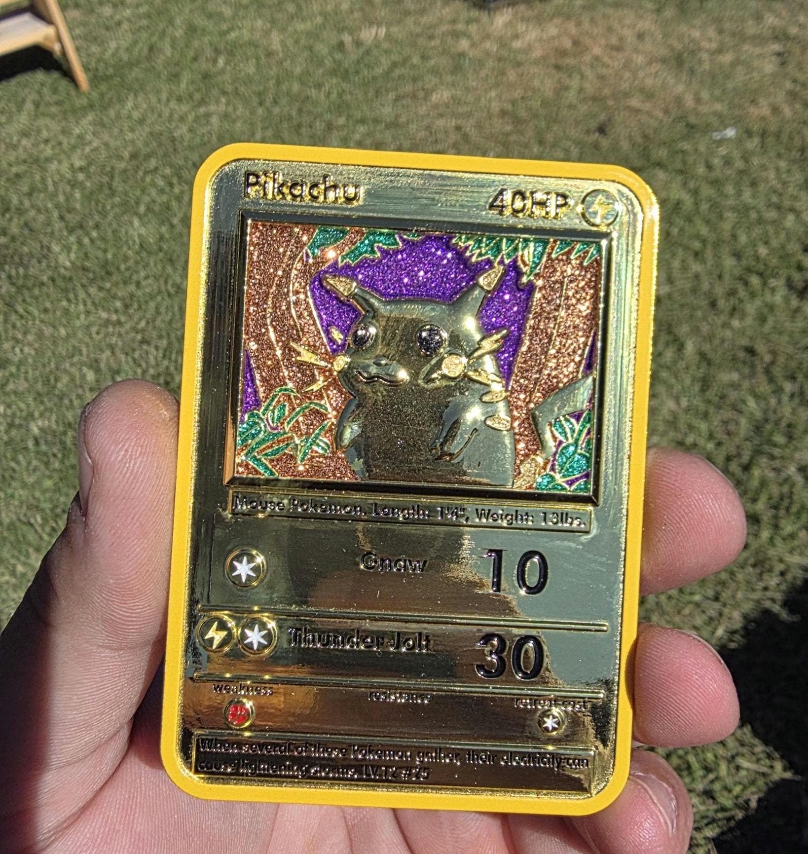 Gold metal pokemoncard - Etsy 日本