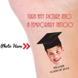 Personalized Graduation Party Favors, Tattoo Grad Party Favors, Gifts, Ideas for Girls or Boys,  High School Gift For Her or Him