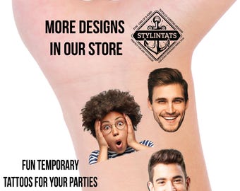 Custom Face Temporary Tattoos: Party Favor Gag Gift