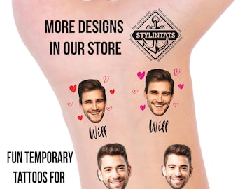 Custom Face Temporary Tattoo: Personalized Pet or Birthday Tattoo