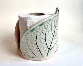 handmade ceramic paper towel holder, handmade ceramic toilet paper towel holder