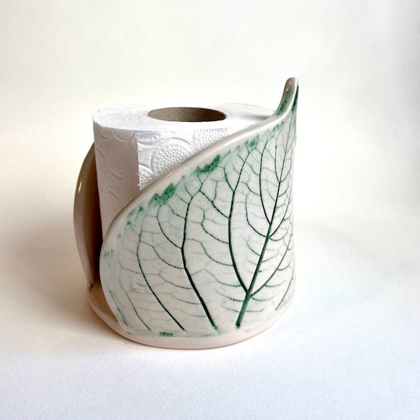 handmade ceramic paper towel holder, handmade ceramic toilet paper towel holder