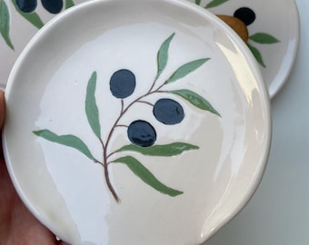 ceramic spoon holder, hand  painted ceramic spoon older