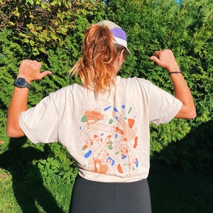 Handmade Climbing Friends Shirt Back Print (unisex, MADE TO ORDER)