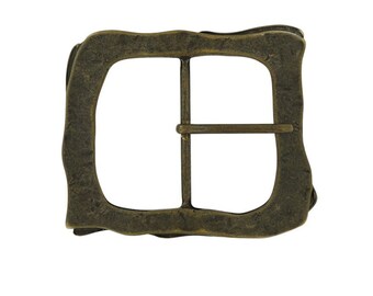 Buckle - 2 1/4' Antique Brass Alloy Buckle fits 2 1/4" wide strapping. Brass Belt Buckle - Strap Buckle