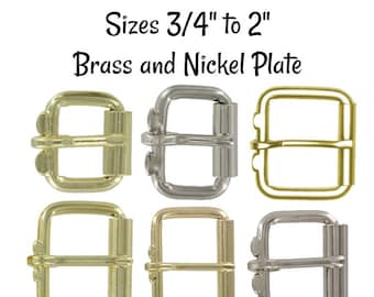 50 mm 3//8/" to 2/" NICKEL PLATED Brass Bridle Harness Buckle 10 mm 9 Sizes
