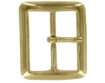 1 3/4" Inch Solid Brass Buckle fits 1 3/4" wide strapping. Brass Belt Buckle - Strap Buckle