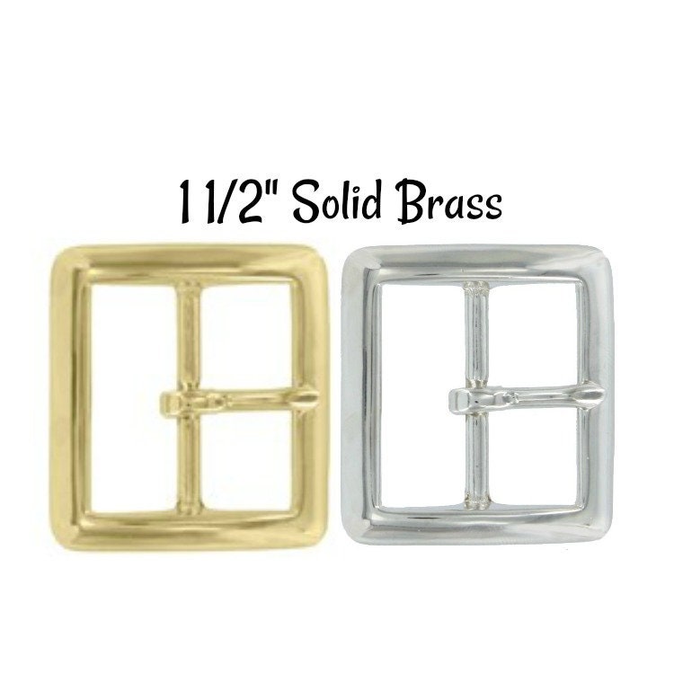 available 16mm or 5/8" 1 Solid Brass Whole Swage Buckle 1/2" 13mm 