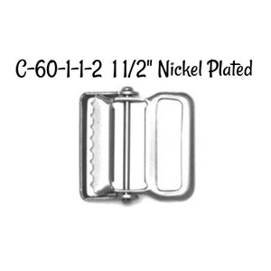 Buckle -1 1/2&quot; Nickel Plated Buckle fits 1 1/2&quot; wide strapping. Nickel Belt Buckle - Strap Buckle- Nickel Plated Buckle