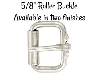 5/8" Roller Buckle – Stainless Steel & Nickel Plated Belt Strap Buckle