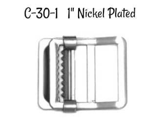 Buckle -1" Nickel Plated Buckle fits 1" wide strapping. Nickel Belt Buckle - Strap Buckle- Nickel Plated Buckle